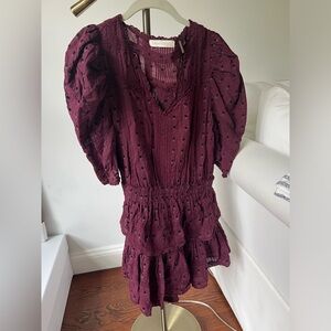 LoveShackFancy puff sleeve ruffle mini dress